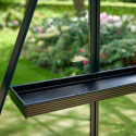 Etagère en aluminium laqué noir 15x141cm pour serre de jardin Juliana