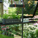 Etagère en aluminium laqué noir 15x141cm pour serre de jardin Juliana