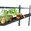 Étagère pour serre de jardin 15x213 cm Juliana - Aluminium laqué noir