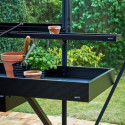 Etagère large en aluminium laqué noir 52x141cm Juliana