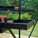 Etagère large en aluminium laqué noir 52x213cm Juliana