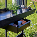 Etagère large en aluminium laqué noir 52x213cm Juliana