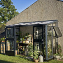 Serre Veranda aluminium anthracite et verre trempé 4,4m² Juliana	