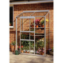 Serre adossée 0,9m² alu et verre horticole Altan Halls