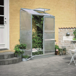 Serre adossée 0,9m² alu et polycarbonate 6mm Altan Halls