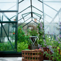 Serre de jardin 5m² verte en verre horticole Popular - Halls