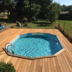 Piscine béton décagonale NATURALIS 3 - 7,37x4,34x1,28m