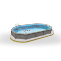 Piscine béton décagonale NATURALIS 3 - 7,37x4,34x1,28m