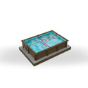 Piscine béton rectangulaire haute NATURALIS 1 - 4,67x3,24x1,40m