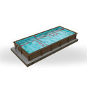 Piscine béton rectangulaire haute NATURALIS 3 - 7,50x3,24x1,40m