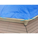 Bâche dhivernage 550gm² pour piscine béton décagonale Naturalis - Bleu
