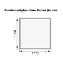 Abri de jardin Tobin 3 de 3,31m² panneaux bois 14mm - Karibu