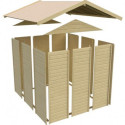 Abri de jardin Tobin 3 de 3,31m² panneaux bois 14mm - Karibu