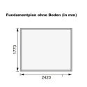 Abri de jardin Tobin 3 de 3,31m² panneaux bois 14mm - Karibu