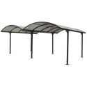 Carport 2 voitures en aluminium et polycarbonate 6mm ANTI-UV