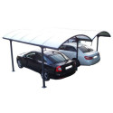 Carport 2 voitures en aluminium et polycarbonate 6mm ANTI-UV