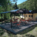 Carport 2 voitures en aluminium et polycarbonate 6mm ANTI-UV