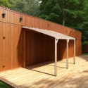 Carport adossé en pin traité autoclave 15m² Habrita