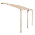 Carport adossé en pin traité autoclave 15m² Habrita
