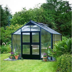 Serre de jardin 13m² aluminium et polycarbonate 10mm Premium – Juliana