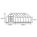 Serre de jardin 13m² aluminium et verre trempé Premium - Juliana
