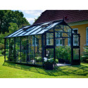 Serre de jardin 13m² aluminium et verre trempé Premium - Juliana