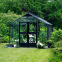 Serre de jardin 13m² aluminium et verre trempé Premium - Juliana