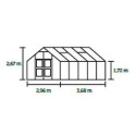 Serre de jardin 10,9 m² aluminium en polycarbonate 10mm Premium – Juliana