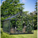 Serre de jardin 10,9m² aluminium et verre trempé Premium – Juliana