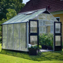 Serre de jardin 8,8m² aluminium et polycarbonate 10mm Premium Juliana