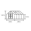 Serre de jardin 8,8m² aluminium et verre trempé Premium - Juliana