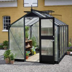 Serre anthracite 6,6m² en polycarbonate 10mm Compact Nye Juliana
