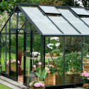 Serre anthracite 18,8m² en verre trempé Gartner - Juliana