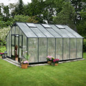 Serre anthracite 18,8m² en polycarbonate 10mm Gardener - Juliana