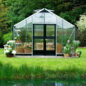 Serre anthracite 18,8m² en polycarbonate 10mm Gardener - Juliana