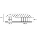 Serre anthracite 21,4m² en verre trempé Gartner - Juliana