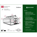 Serre anthracite 21,4m² en verre trempé Gartner - Juliana