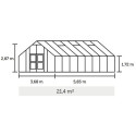 Serre anthracite 21,4m² en verre trempé Gartner - Juliana