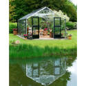 Serre anthracite 21,4m² en verre trempé Gartner - Juliana