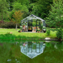 Serre anthracite 21,4m² en verre trempé Gartner - Juliana