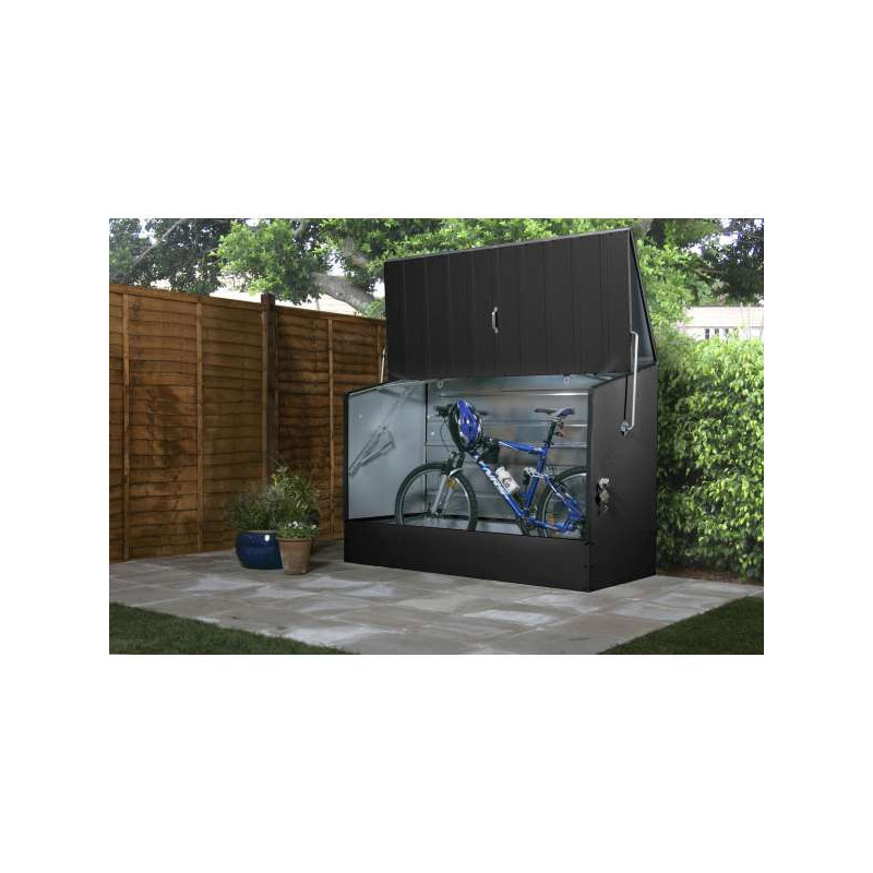 Abri à vélos en métal 1750L crème 1,74m² TRIMETALS