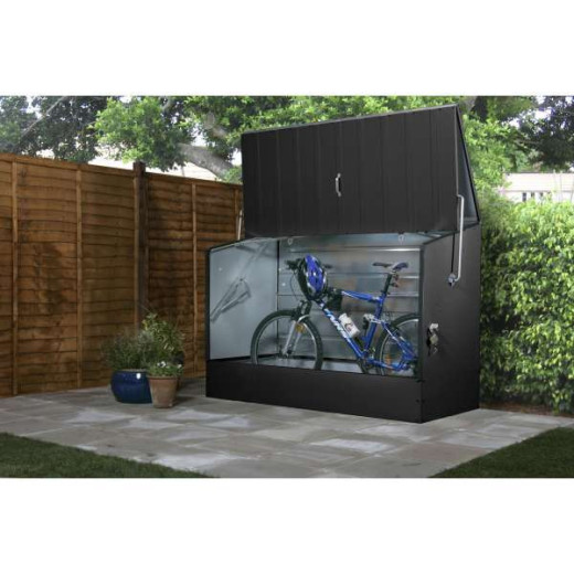 Abri à vélos en métal 1750L crème 1,74m² TRIMETALS