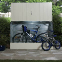 Abri à vélos en métal 1750L crème 1,74m² TRIMETALS