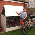 Abri à vélos en métal 1750L crème 1,74m² TRIMETALS
