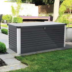 Coffre de rangement en métal antracite 750L Patio Box 1,06m² TRIMETALS