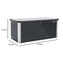 Coffre de rangement en métal anthracite 1000L Patio Box 1,46m² TRIMETALS