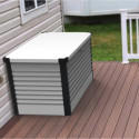 Coffre de rangement en métal blanc 750L Patio Box 1,06m² TRIMETALS