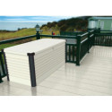 Coffre de rangement en métal blanc 750L Patio Box 1,06m² TRIMETALS