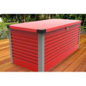 Coffre de rangement en métal rouge 750L Patio Box 1,06m² TRIMETALS