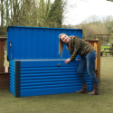 Coffre de rangement en métal bleu 1000L Patio Box 1,46m² TRIMETALS